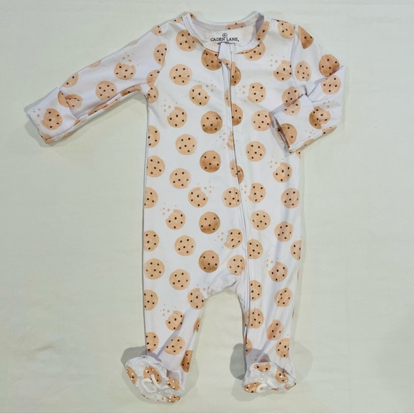 Caden Lane Other - Caden Lane Footie Baby 0-3M Boys Girls Cookie Crumble Zipper Neutral Pajamas PJs